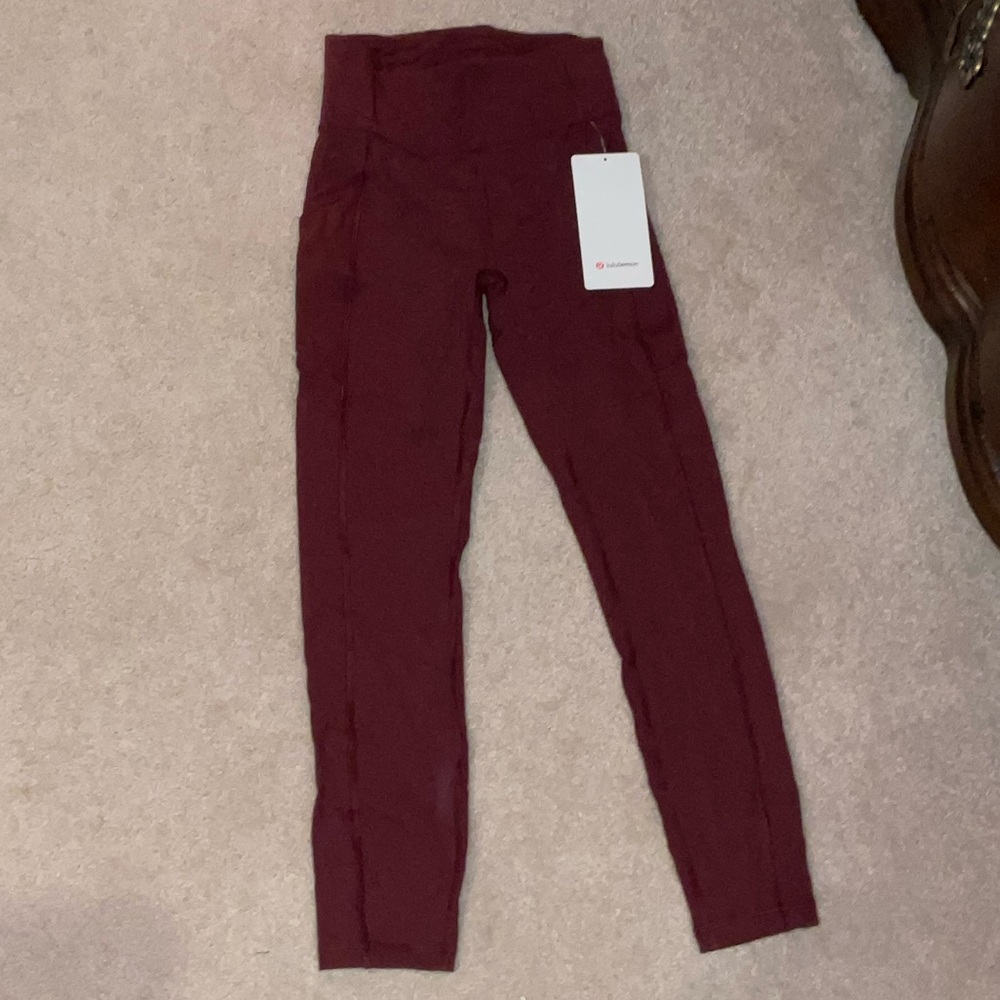 Burgundy LuLulemom Leggings